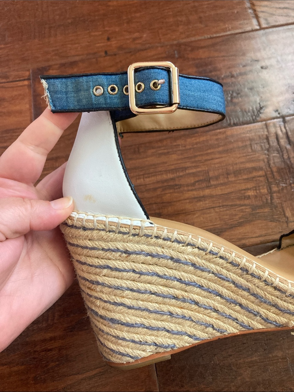 Cabi “Parker” Espadrille Wedge Sandals with Ankle Strap - Picture 9 of 15